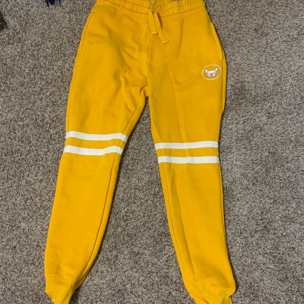 Girls Supporting Girls Yellow Joggers